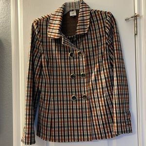 Beautiful CAbi double-breasted plaid blazer. Size M
